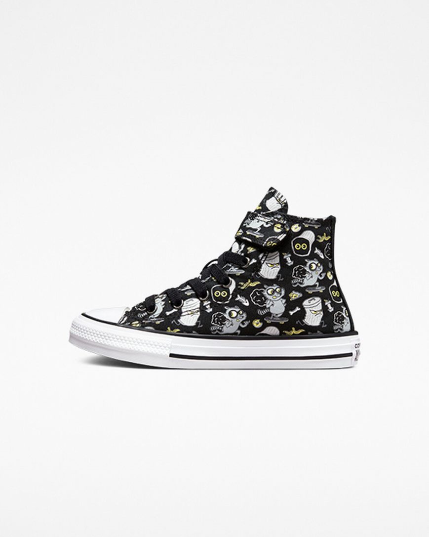 Tenis Converse Chuck Taylor All Star Easy-On Raccoons Cano Alto Menino Pretas Cinzentas | PT O01978T